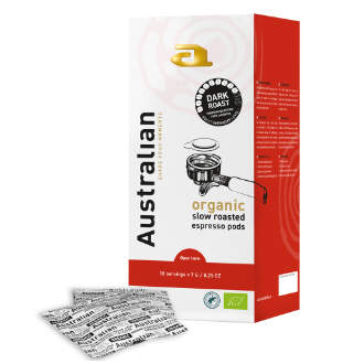 Australian Espresso pods Dark Roast Organic 18 stuks