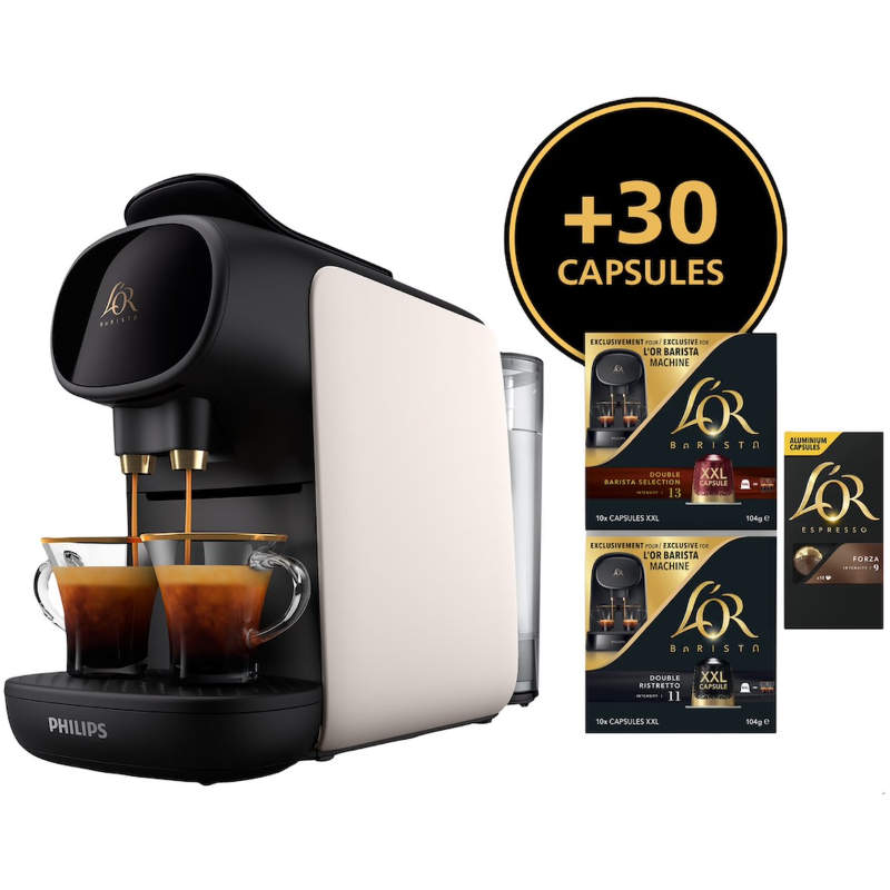 Philips L'OR Barista Absolu LM9512/03 Wit Koffiecupmachine + 30 capsules